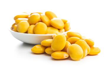 Pickled yellow Lupin Beans