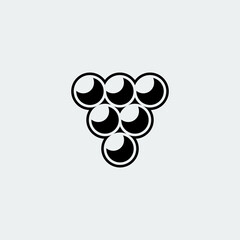 Illustration vector graphic template of grapes logo