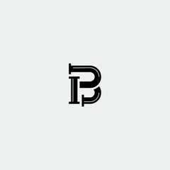Illustration vector graphic template of pipes initial P or B logo © Ibni