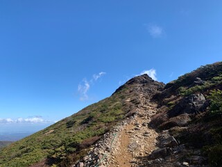 mountain landscape with blue sky