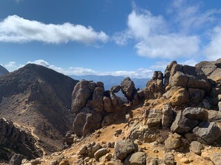 mountain landscape with blue sky