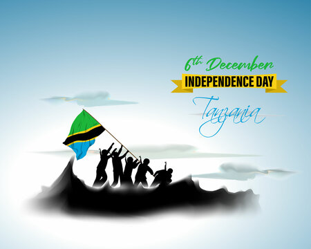 Vector illustration of happy Tanzania independence day - Powered by Adobe