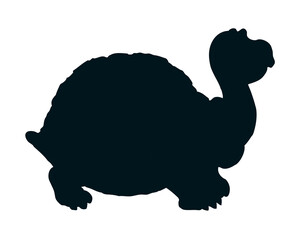 The big turtle. Vector drawing