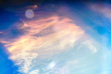 Sunlight reflections in clouds. Digital Enhancement. Elements of this image furnished by NASA