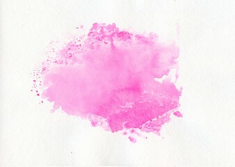 Aquarell Klecks pink rosa