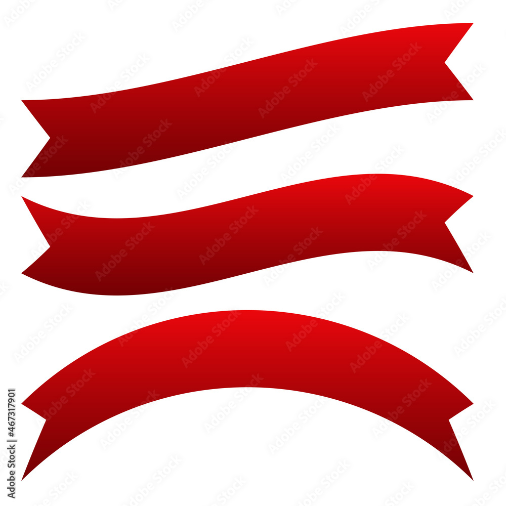 Poster banner, ribbon horizontal shape, design element