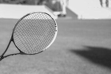 tennis racket and ball