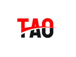TAO Letter Initial Logo Design Vector Illustration
