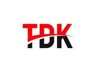 TDK Letter Initial Logo Design Vector Illustration