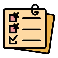 To do list agitation icon. Outline to do list agitation vector icon color flat isolated