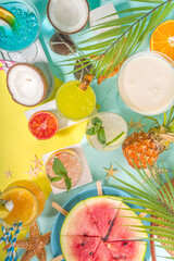 Summer holiday bar and snack background