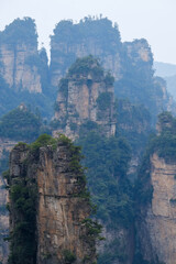 Fototapeta na wymiar Hills in Zhangjiajie National Forest Park