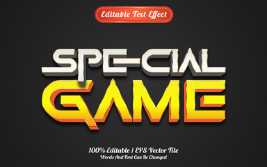 Special game editable text effect