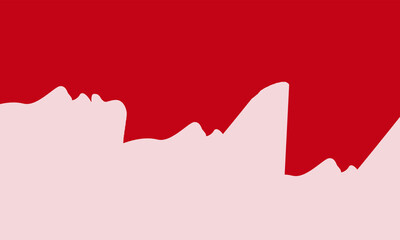 red background with gray waves