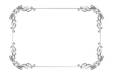 vector frames black on a white background