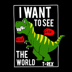 Funny Dinosaur  vector illustration for t shirt and other use