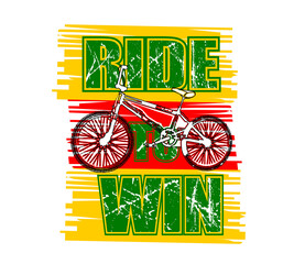 Ride to win typography tshirt design - 467321399