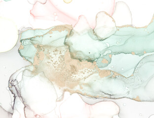 Alcohol Ink Texture. Oil Hand Ancient Print. Mix