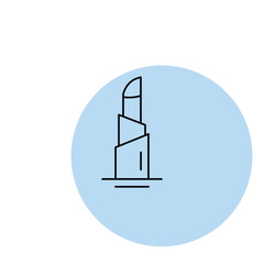 lipstick icon vector design flat