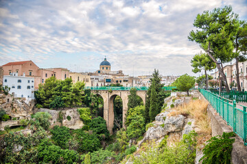 Fototapeta na wymiar View at the Massafra town in Apulia,South Italy