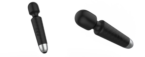 The Original Wireless 20x Multi-Speed Vibrations Compact Power Personal Handheld Wand Massager. 3d illustration