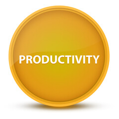 Productivity luxurious glossy yellow round button abstract