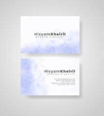 Beautiful business card template with watercolor