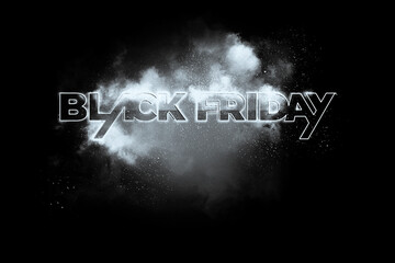 beautiful black friday neon style glowing banner design