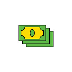 Money icon vector design flat