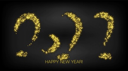 2022 Golden Rich VIP Banner. Sparkling Happy New Year Particles. Painted 2022 Minimal Logo. Cool Winter Holiday New Year Greeting Card. Happy New Year Lights Business Background. Gold Brush Shape 2022
