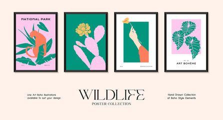 Wildlife minimalistic print poster collection © iStarDesign