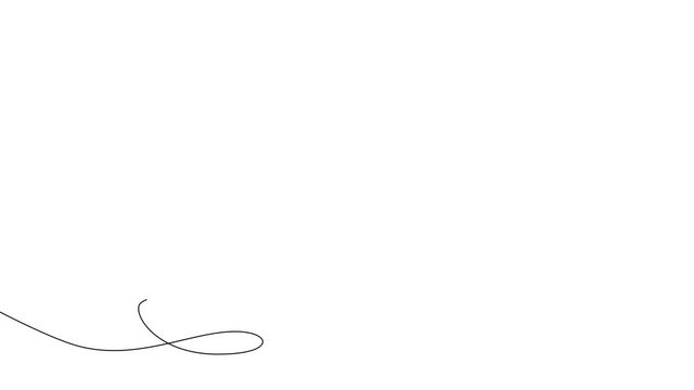 Young loving couple in a cafe. A woman and a man sit for coffee and food.Self drawing simple animation one continuous line.Line art doodle draw hand.Concept cartoon character flat modern minimal illus