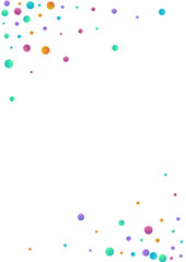 Rainbow Confetti Christmas Vector  White