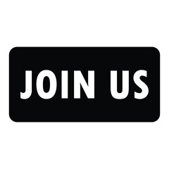 join us sticker design vector