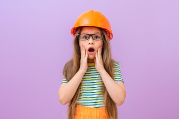 The little girl is very surprised by the upcoming repairs in her nursery.