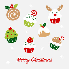 Christmas cupcake - colorful