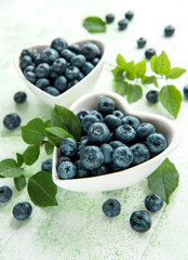 Blueberries on wooden background