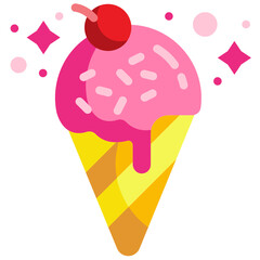 ice cream flat icon