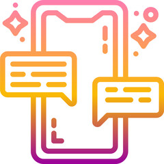 message gradient icon