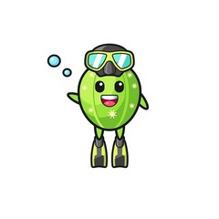 the cactus diver cartoon character