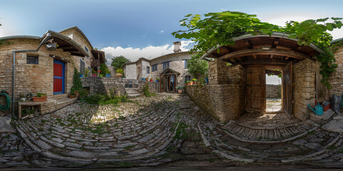 360° Foto Sferica Villaggio Greco di Ano Pedina 02