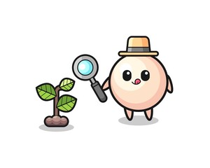 Fototapeta premium cute pearl herbalist researching a plants