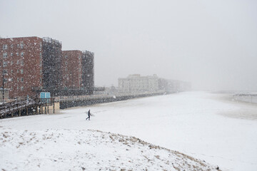 winter surfing in New York