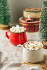 christmas cacao in the form of christmas tree