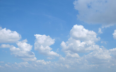 Fototapeta premium Blue sky and clouds . Natural background .