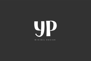 Y P YP logo, Initial lettering handwriting or handwritten for identity. Logo with signature and hand drawn style.