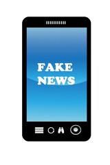 Fake news dans un t&eacute;l&eacute;phone portable