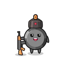 cute frying pan cartoon as Russian army