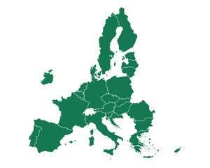 Obraz premium Karte der Europäischen Union