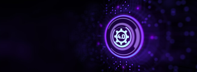 Smart industry 4.0 manufacturing innovation technology IOT concept.